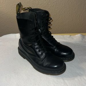 Dr. Air Marten’s Long Leather Combat Boots